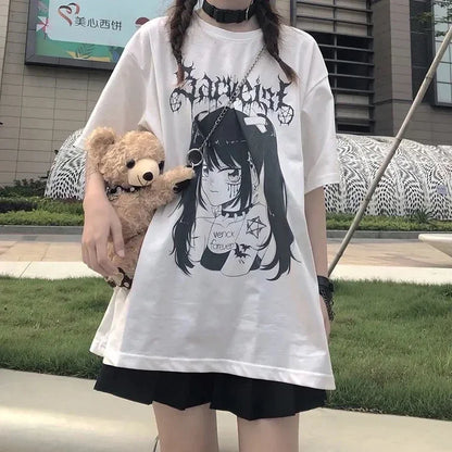 Loose Harajuku Punk Girl Oversized T-shirt