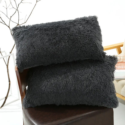 1pc Soft Fur Multi-Colored Pillow Covers
