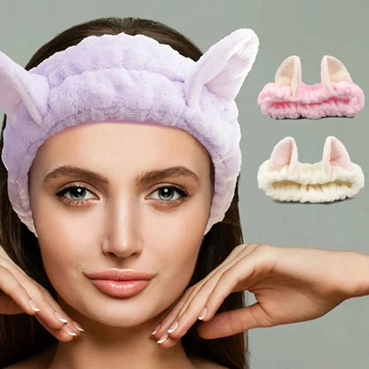 Soft Coral Cat Plush Headband