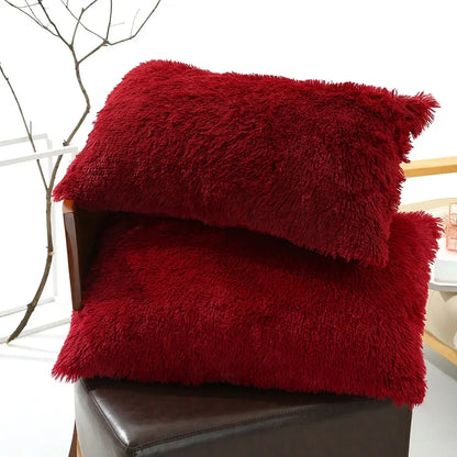 1pc Soft Fur Multi-Colored Pillow Covers