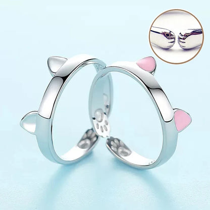 Cute Cat Ear Paw Finger Rings