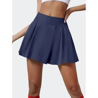 Women's Short Dresses Trendy Street Solid Colour Personality Skirt Simple Irregular Hem Design Skirt with Safety Shorts