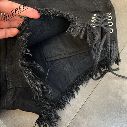 Y2K Cross Pocket High Waist Emo Streetwear Shorts