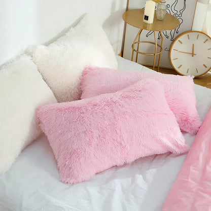 1pc Soft Fur Multi-Colored Pillow Covers