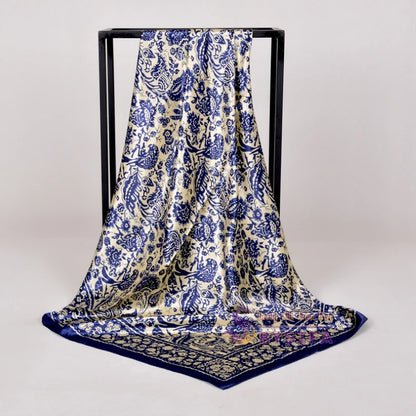 Silk Printed Rose Scarf