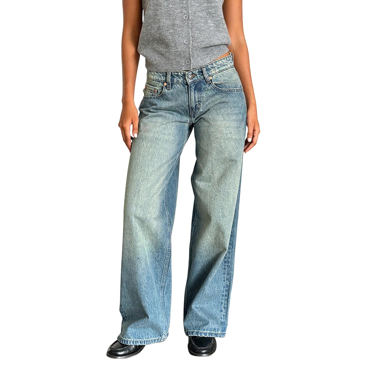 Y2k Vintage Low Waist Denim Jeans