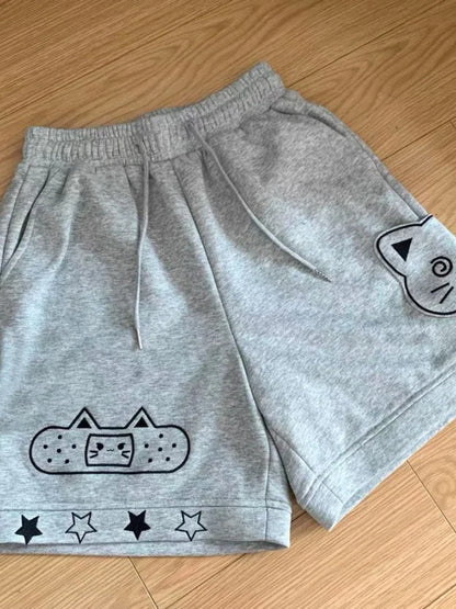 Japanese Style Kawaii Cute Cat Ear Embroidery Shorts