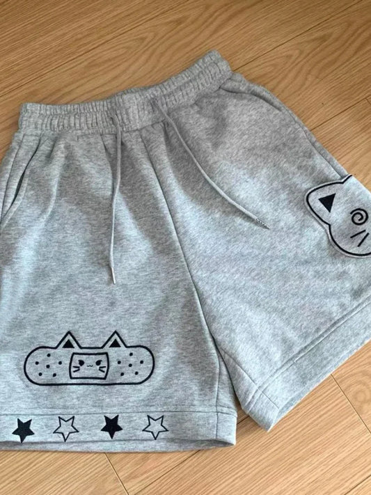 Japanese Style Kawaii Cute Cat Ear Embroidery Shorts