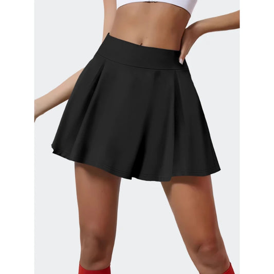 Women's Short Dresses Trendy Street Solid Colour Personality Skirt Simple Irregular Hem Design Skirt with Safety Shorts