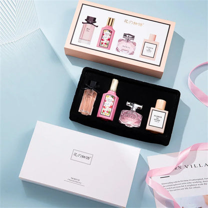 Women's High-Quality 110ML Eau De Parfum Set - Floral Scent Lasting Fragrance Four Piece Gift Box Perfume Set