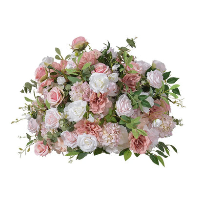 Uflower Pink Rose Artificial Ball Table Centerpiece for Event Decor Silk Flowers