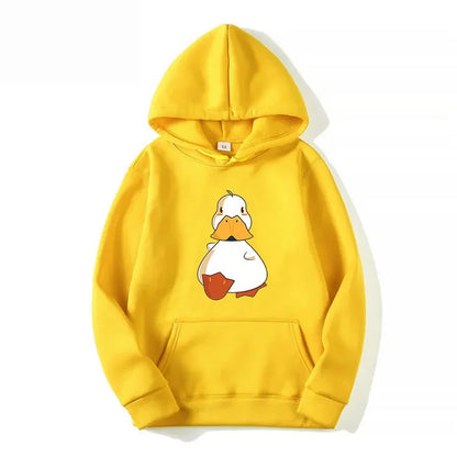 Cartoon Duckling Printed Hoodie Sport Wear