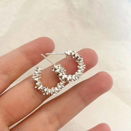 Elegant Exquisite Irregular C-Shaped Hoop Earrings