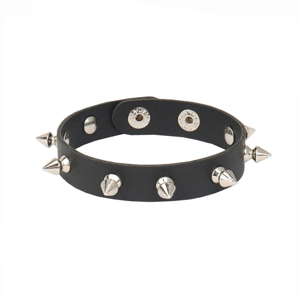 Dark Gothic Punk Star Leather Bracelet Sets