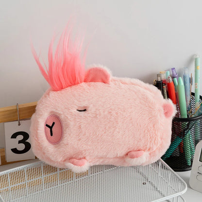 Plush Capybara Animal Cartoon Pencil Storage Bag