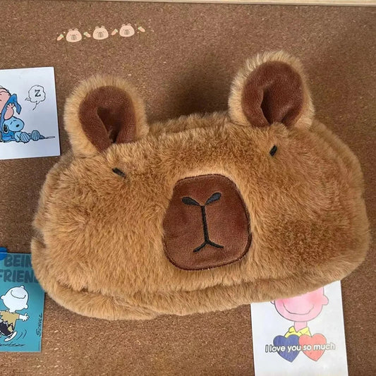 Plush Capybara Animal Cartoon Pencil Storage Bag