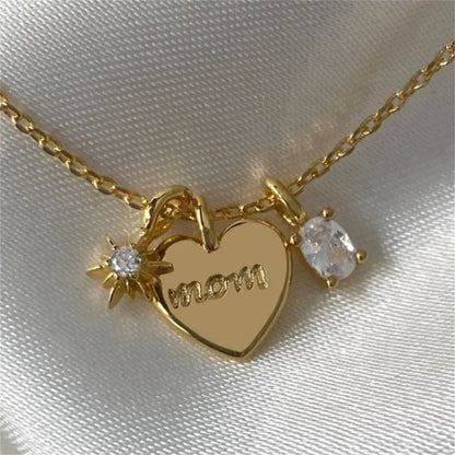Mother's Day Necklace Love Pendant 18K Collar