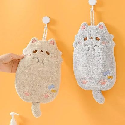 Cartoon Tanuki Cat Hanging Towels