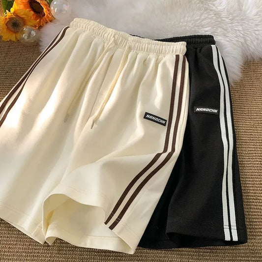 Summer Korean Strippped Loose Sport Shorts