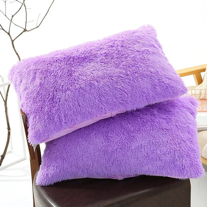 1pc Soft Fur Multi-Colored Pillow Covers