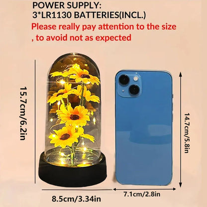 1PC Sunflower Artificial Flower Eternal Bloom for Mother's Day Ornament