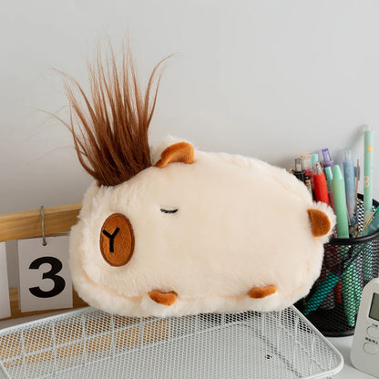 Plush Capybara Animal Cartoon Pencil Storage Bag
