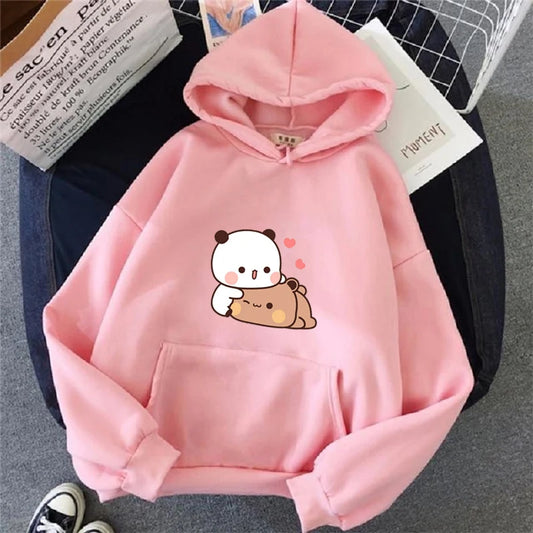 Cute Bear Printed Snuggly Bears Pullover Hoodie