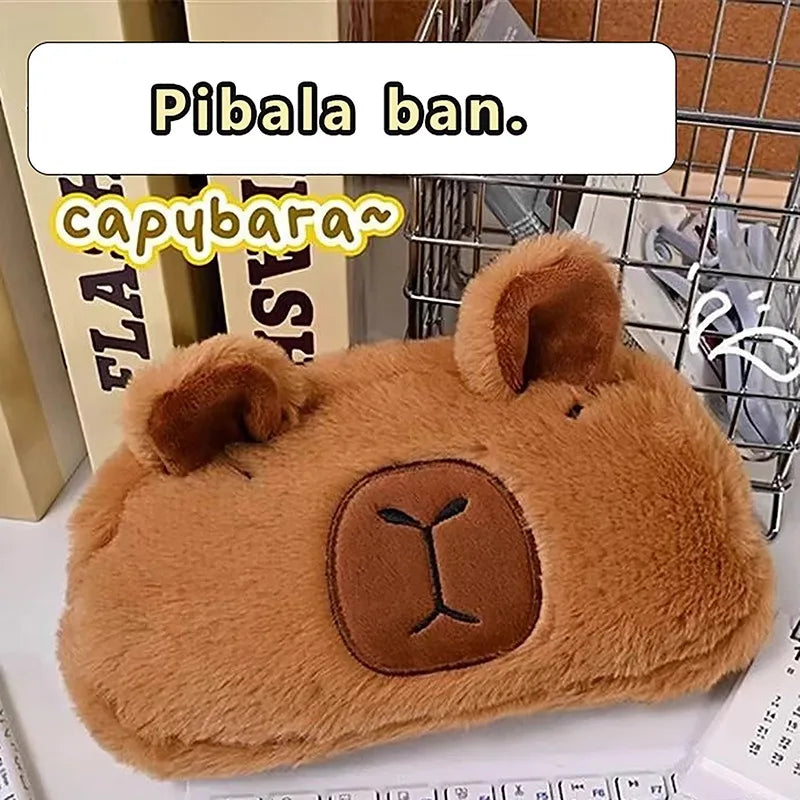 Plush Capybara Animal Cartoon Pencil Storage Bag