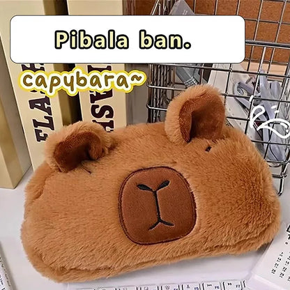 Plush Capybara Animal Cartoon Pencil Storage Bag