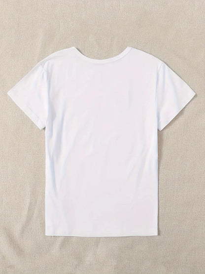Finger Heart Casual Crew Neck T-Shirt