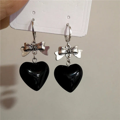 Y2K Bowknot Korean Fashion Cute Hoop Earring Fashion Set Pieces
