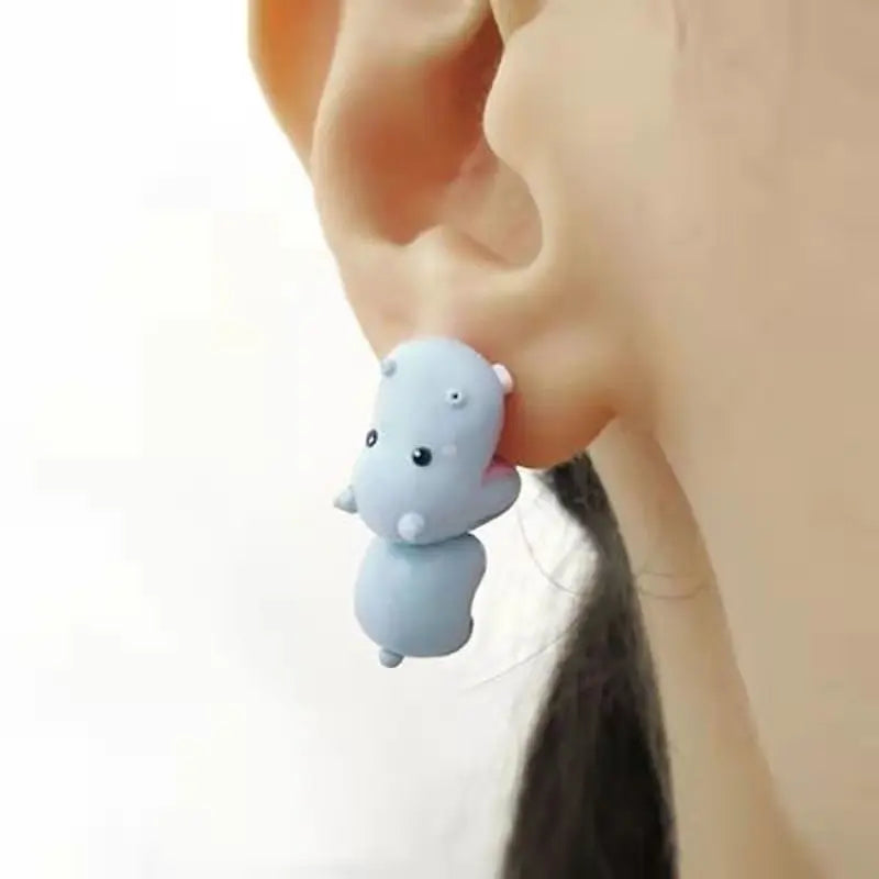 1pcs Animal Mini Bite Earrings