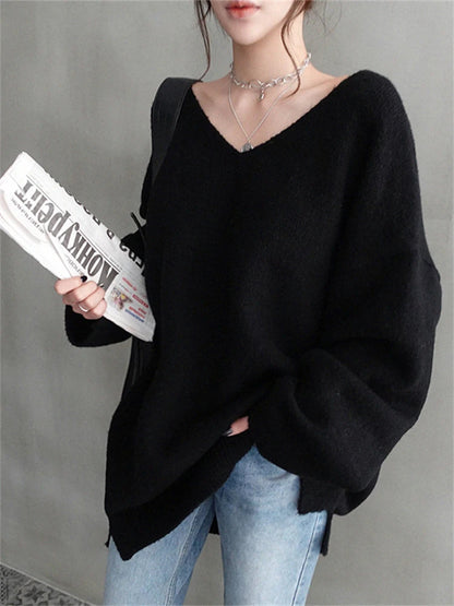 Knitted Winter Oversize Vintage Sweater Top