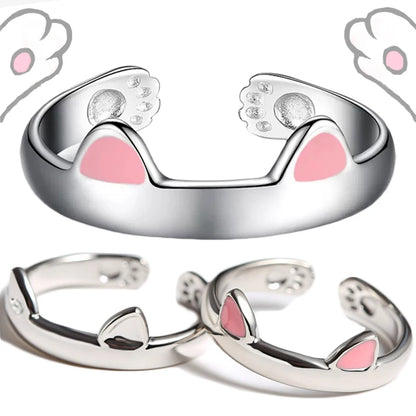 Cute Cat Ear Paw Finger Rings