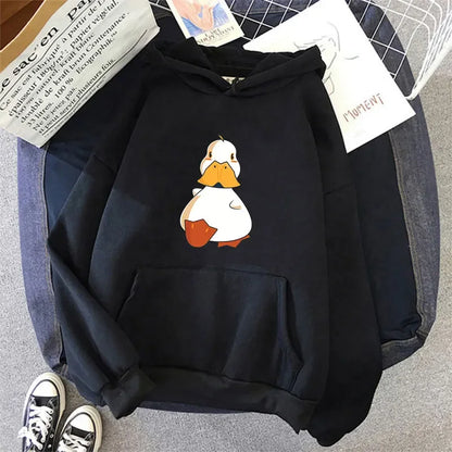 Cartoon Duckling Printed Hoodie Sport Wear