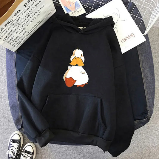 Cartoon Duckling Printed Hoodie Sport Wear
