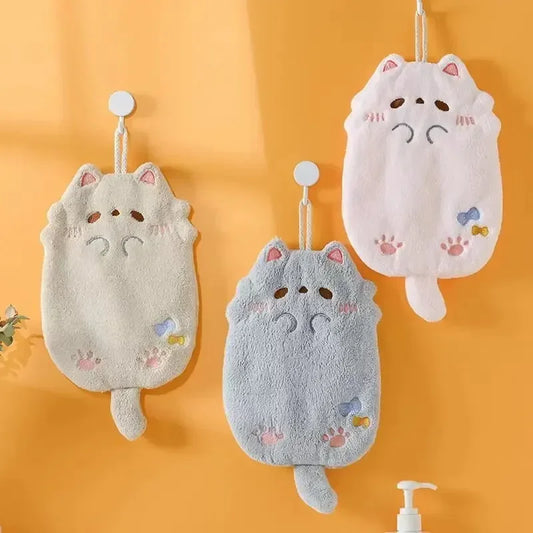 Cartoon Tanuki Cat Hanging Towels