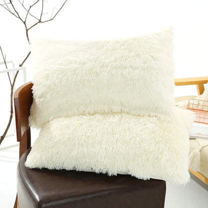 1pc Soft Fur Multi-Colored Pillow Covers