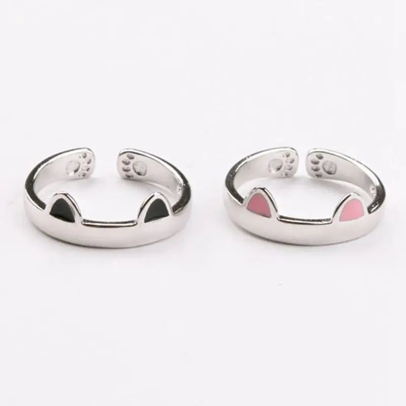 Cute Cat Ear Paw Finger Rings