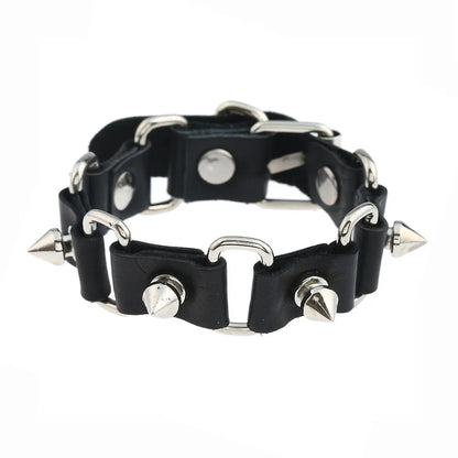 Dark Gothic Punk Star Leather Bracelet Sets
