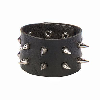 Dark Gothic Punk Star Leather Bracelet Sets