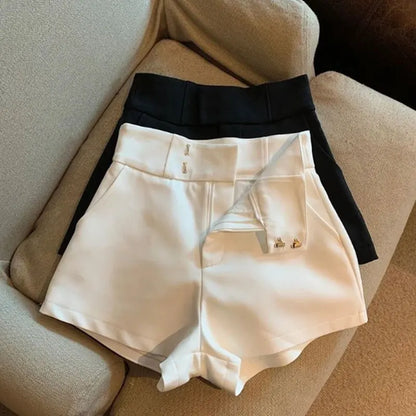 Simple Casual Straight High Waist Elegance Shorts