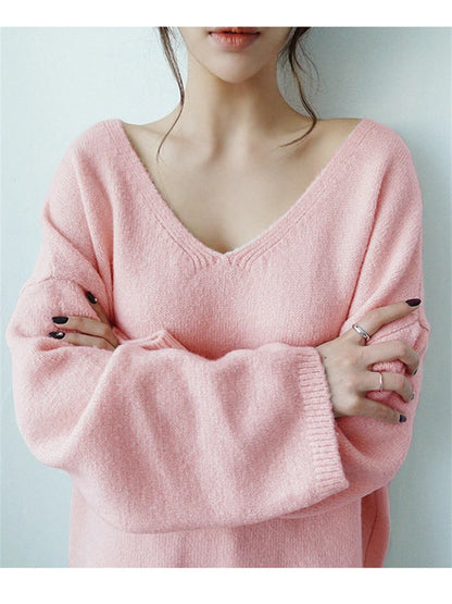 Knitted Winter Oversize Vintage Sweater Top