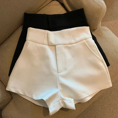 Simple Casual Straight High Waist Elegance Shorts