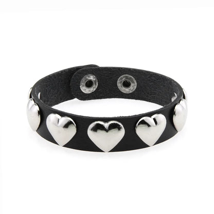Dark Gothic Punk Star Leather Bracelet Sets