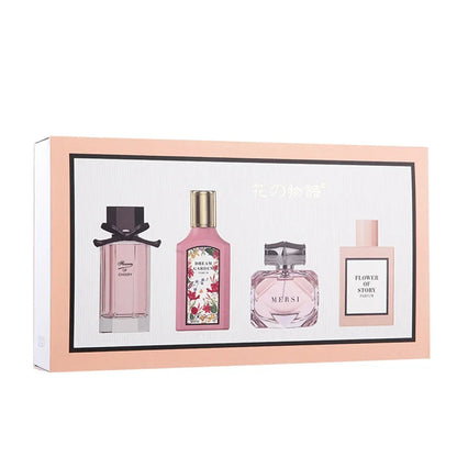 Women's High-Quality 110ML Eau De Parfum Set - Floral Scent Lasting Fragrance Four Piece Gift Box Perfume Set