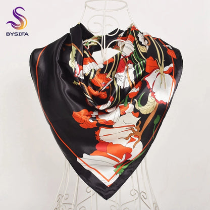 Silk Printed Rose Scarf