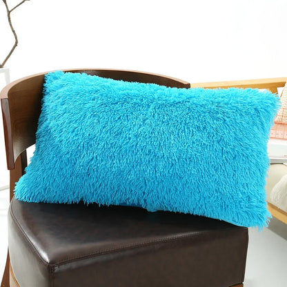 1pc Soft Fur Multi-Colored Pillow Covers