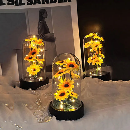 1PC Sunflower Artificial Flower Eternal Bloom for Mother's Day Ornament