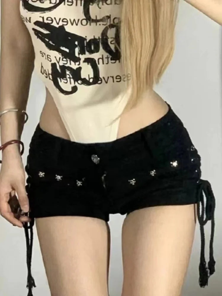 Skinny Lace-up Streetwear Grunge Leisure